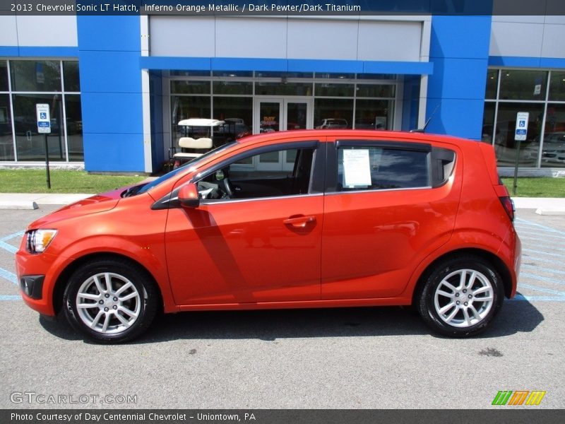 Inferno Orange Metallic / Dark Pewter/Dark Titanium 2013 Chevrolet Sonic LT Hatch