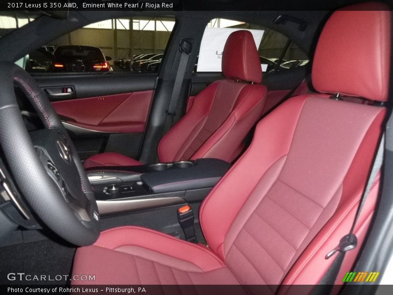 Eminent White Pearl / Rioja Red 2017 Lexus IS 350 AWD