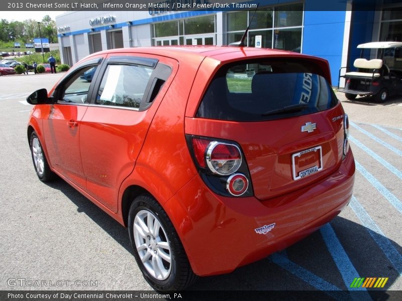Inferno Orange Metallic / Dark Pewter/Dark Titanium 2013 Chevrolet Sonic LT Hatch