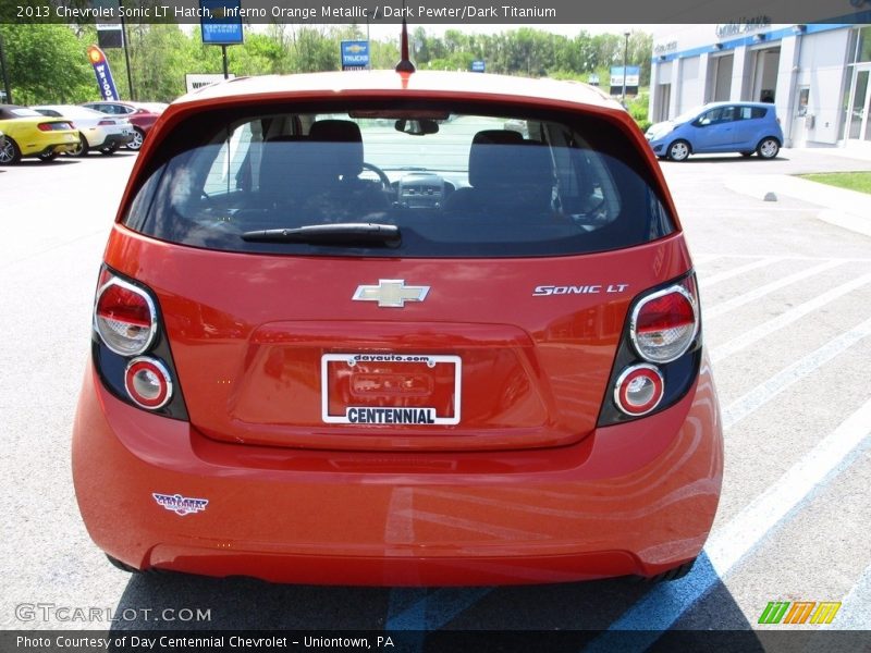 Inferno Orange Metallic / Dark Pewter/Dark Titanium 2013 Chevrolet Sonic LT Hatch