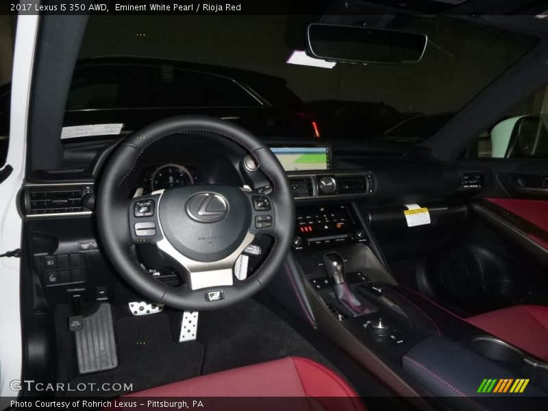 Eminent White Pearl / Rioja Red 2017 Lexus IS 350 AWD