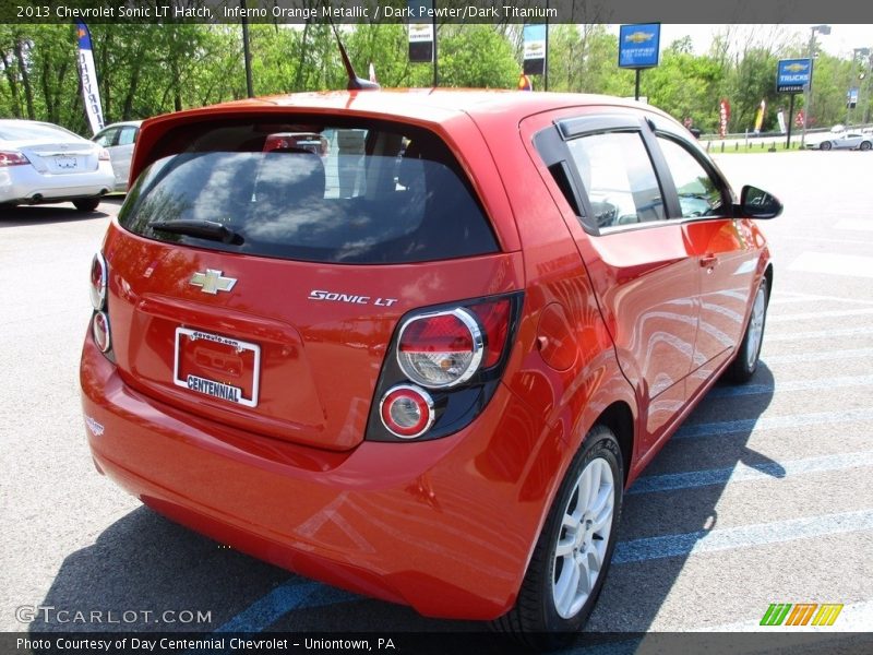 Inferno Orange Metallic / Dark Pewter/Dark Titanium 2013 Chevrolet Sonic LT Hatch