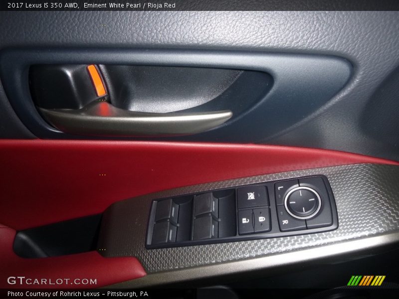 Eminent White Pearl / Rioja Red 2017 Lexus IS 350 AWD