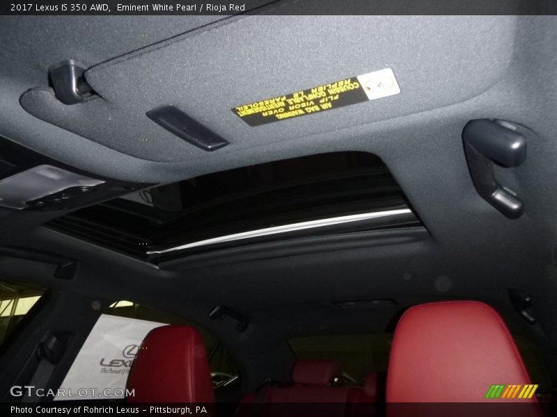 Eminent White Pearl / Rioja Red 2017 Lexus IS 350 AWD