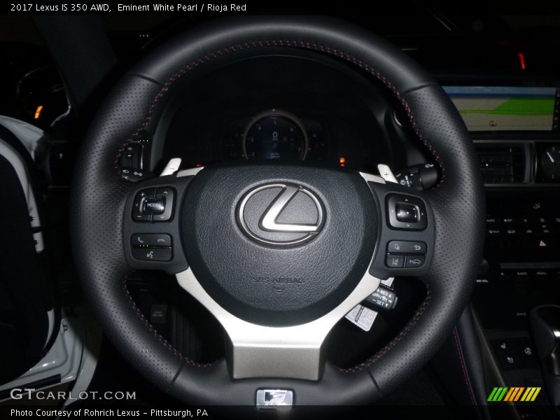 Eminent White Pearl / Rioja Red 2017 Lexus IS 350 AWD