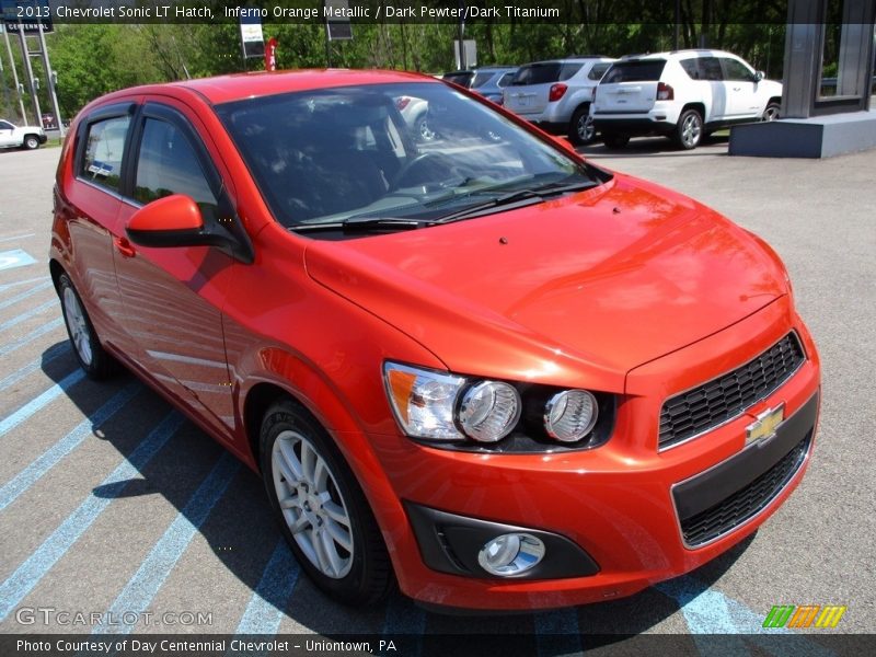 Inferno Orange Metallic / Dark Pewter/Dark Titanium 2013 Chevrolet Sonic LT Hatch
