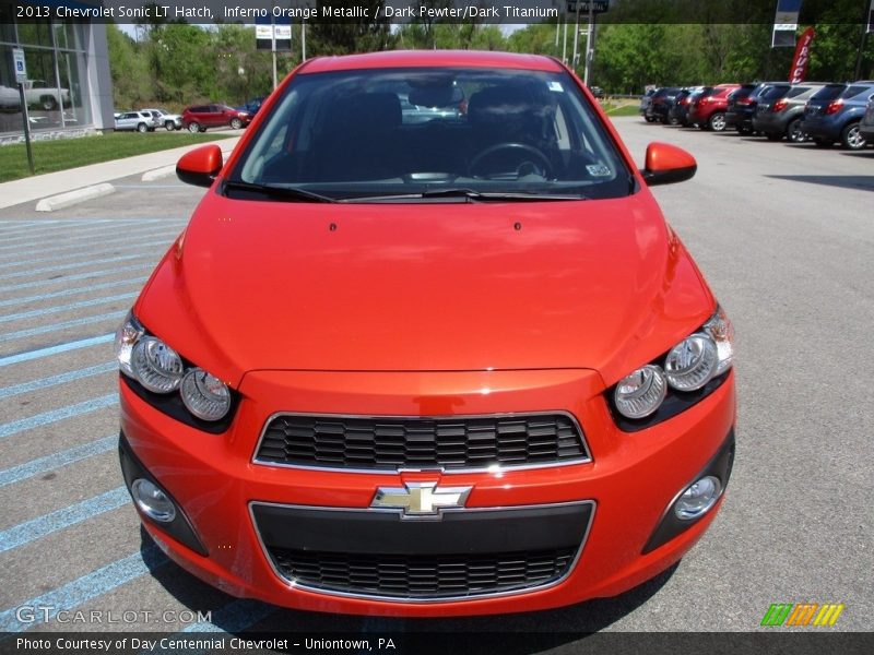 Inferno Orange Metallic / Dark Pewter/Dark Titanium 2013 Chevrolet Sonic LT Hatch