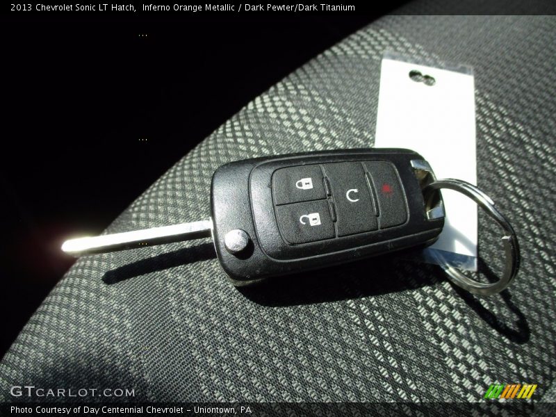 Inferno Orange Metallic / Dark Pewter/Dark Titanium 2013 Chevrolet Sonic LT Hatch