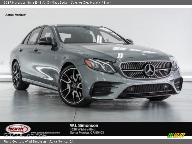 Selenite Grey Metallic / Black 2017 Mercedes-Benz E 43 AMG 4Matic Sedan