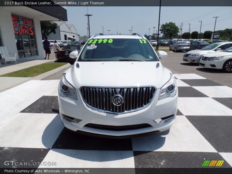 Summit White / Light Titanium 2017 Buick Enclave Leather