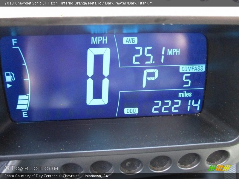 Inferno Orange Metallic / Dark Pewter/Dark Titanium 2013 Chevrolet Sonic LT Hatch