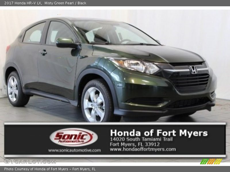 Misty Green Pearl / Black 2017 Honda HR-V LX