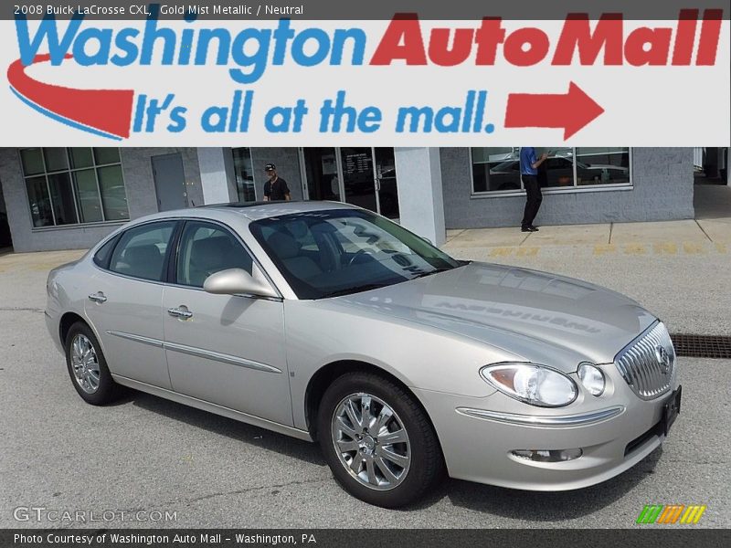 Gold Mist Metallic / Neutral 2008 Buick LaCrosse CXL