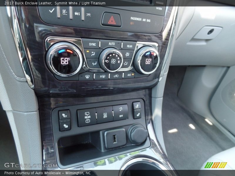 Summit White / Light Titanium 2017 Buick Enclave Leather