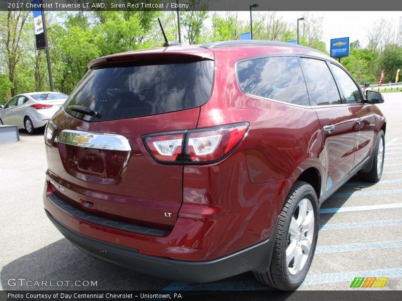 Siren Red Tintcoat / Ebony 2017 Chevrolet Traverse LT AWD