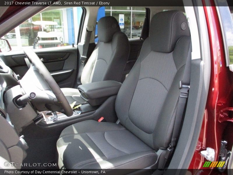 Siren Red Tintcoat / Ebony 2017 Chevrolet Traverse LT AWD
