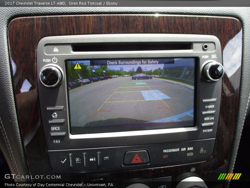 Siren Red Tintcoat / Ebony 2017 Chevrolet Traverse LT AWD
