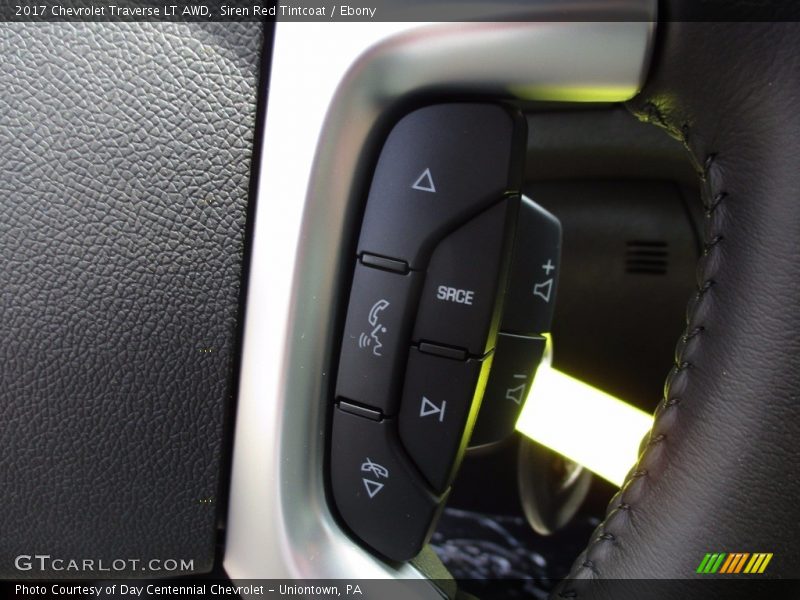 Siren Red Tintcoat / Ebony 2017 Chevrolet Traverse LT AWD