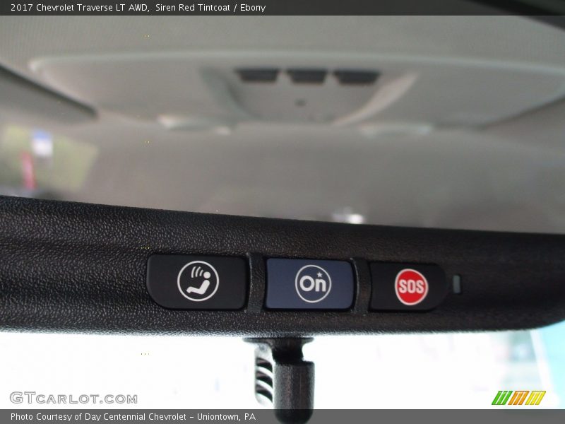 Siren Red Tintcoat / Ebony 2017 Chevrolet Traverse LT AWD