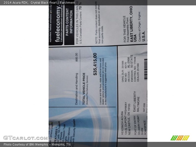 Crystal Black Pearl / Parchment 2014 Acura RDX