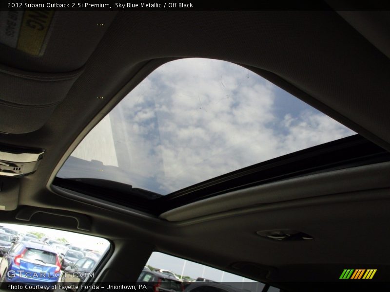 Sky Blue Metallic / Off Black 2012 Subaru Outback 2.5i Premium