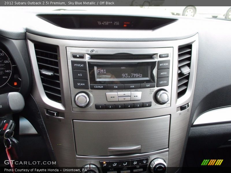 Sky Blue Metallic / Off Black 2012 Subaru Outback 2.5i Premium