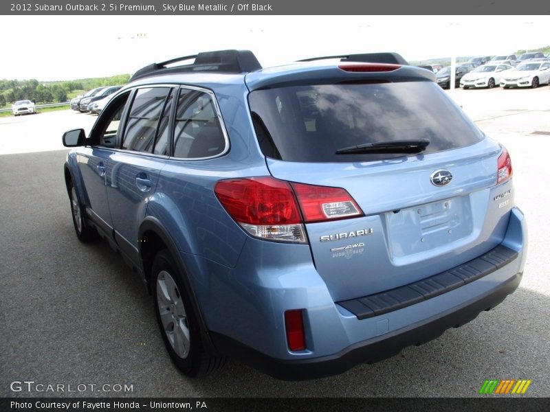 Sky Blue Metallic / Off Black 2012 Subaru Outback 2.5i Premium