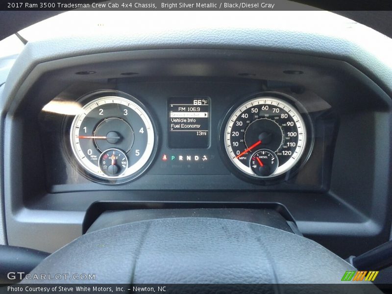 Bright Silver Metallic / Black/Diesel Gray 2017 Ram 3500 Tradesman Crew Cab 4x4 Chassis