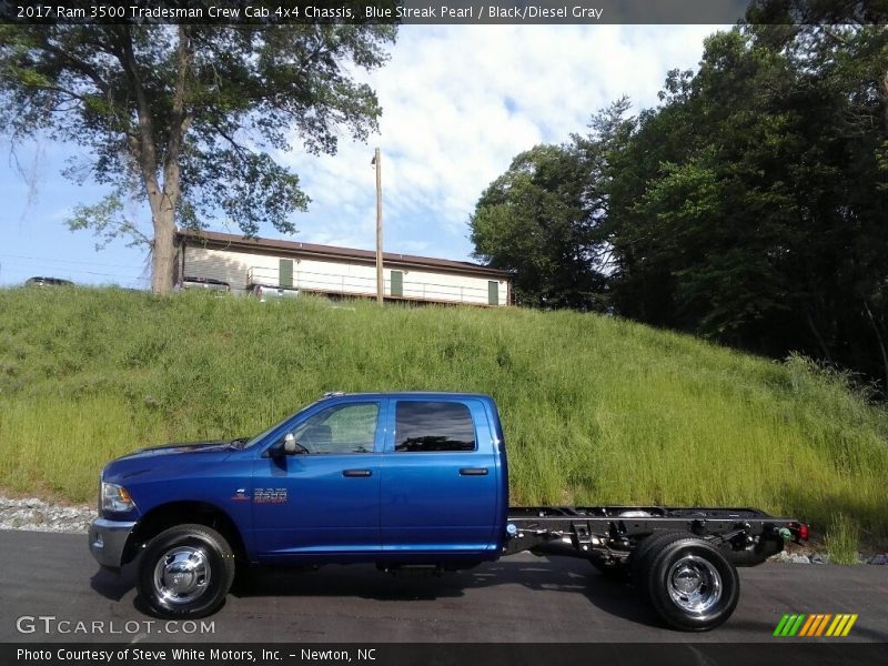 Blue Streak Pearl / Black/Diesel Gray 2017 Ram 3500 Tradesman Crew Cab 4x4 Chassis