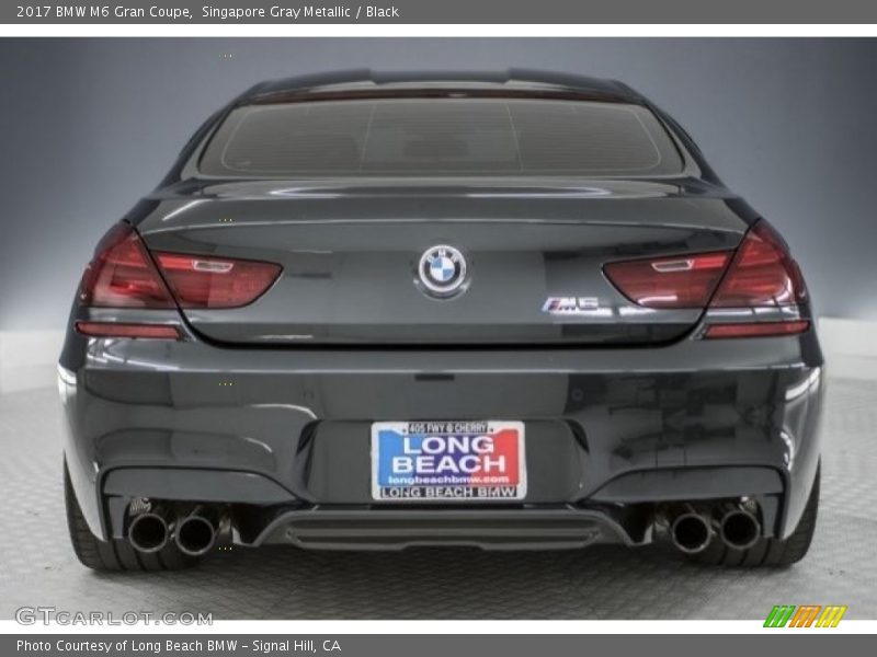 Singapore Gray Metallic / Black 2017 BMW M6 Gran Coupe