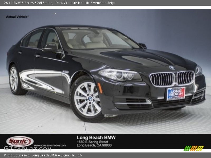 Dark Graphite Metallic / Venetian Beige 2014 BMW 5 Series 528i Sedan