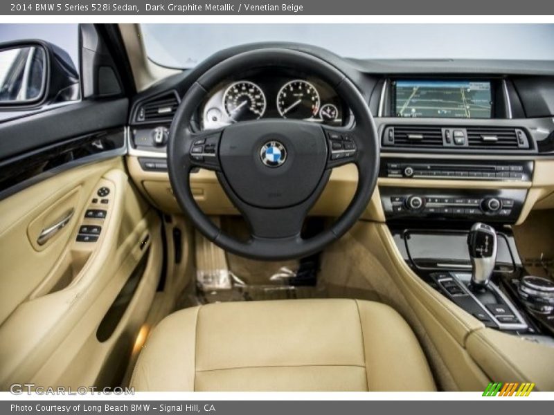 Dark Graphite Metallic / Venetian Beige 2014 BMW 5 Series 528i Sedan