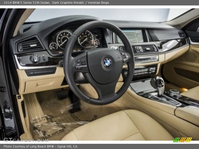 Dark Graphite Metallic / Venetian Beige 2014 BMW 5 Series 528i Sedan