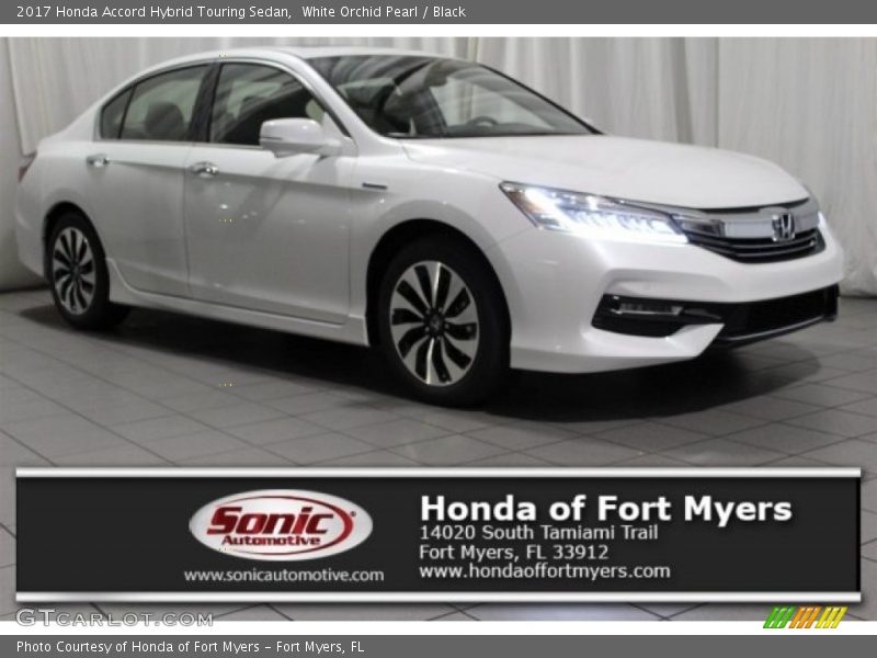 White Orchid Pearl / Black 2017 Honda Accord Hybrid Touring Sedan