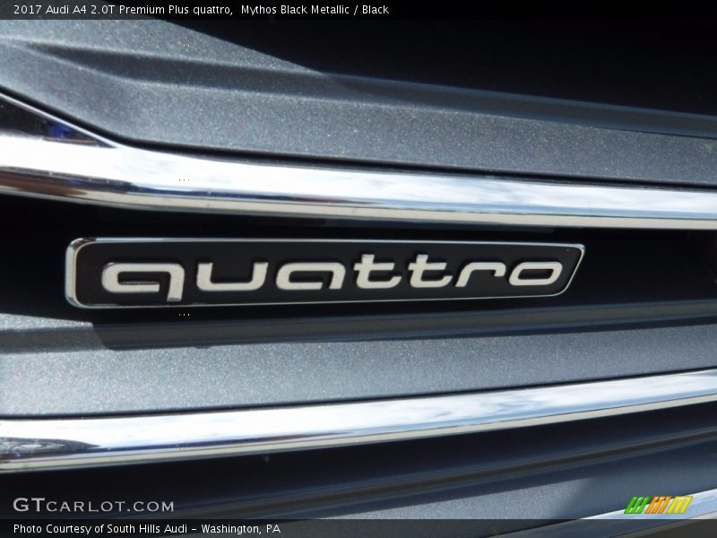 Mythos Black Metallic / Black 2017 Audi A4 2.0T Premium Plus quattro