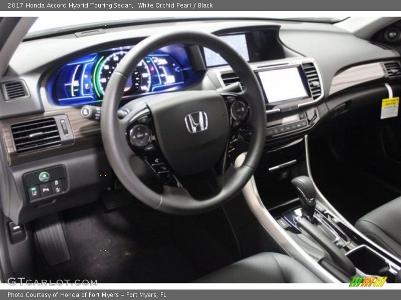 White Orchid Pearl / Black 2017 Honda Accord Hybrid Touring Sedan