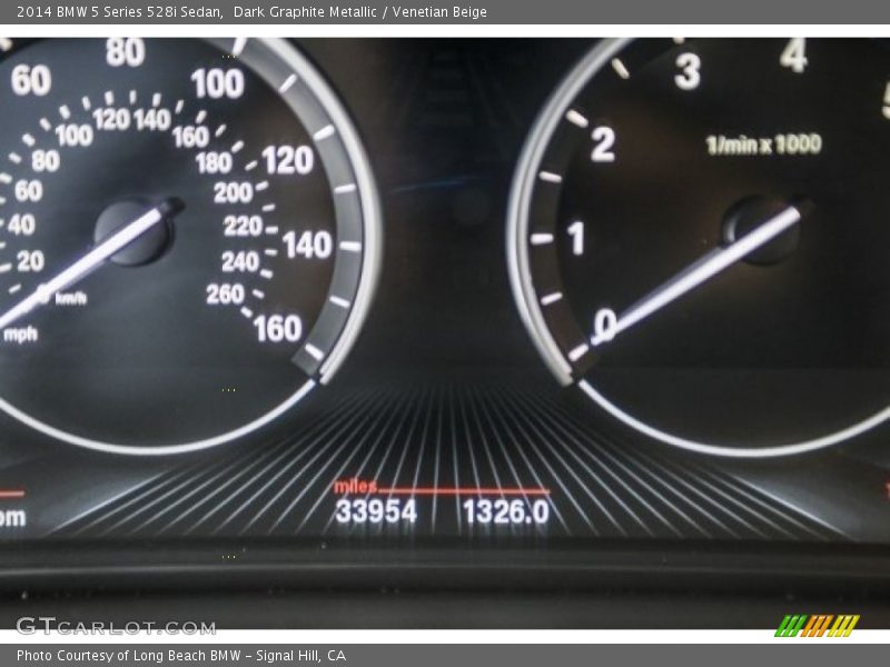 Dark Graphite Metallic / Venetian Beige 2014 BMW 5 Series 528i Sedan