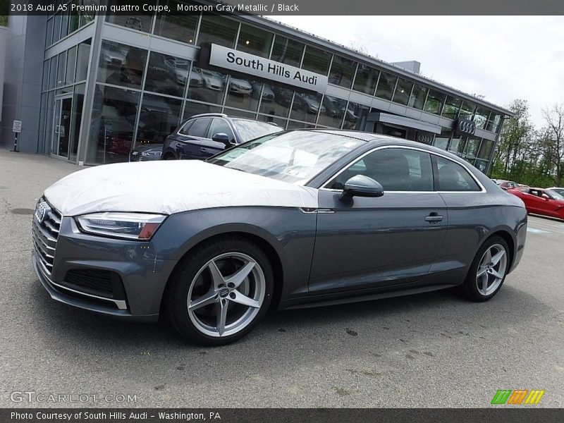 Monsoon Gray Metallic / Black 2018 Audi A5 Premium quattro Coupe