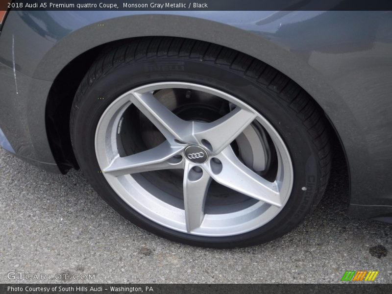 Monsoon Gray Metallic / Black 2018 Audi A5 Premium quattro Coupe