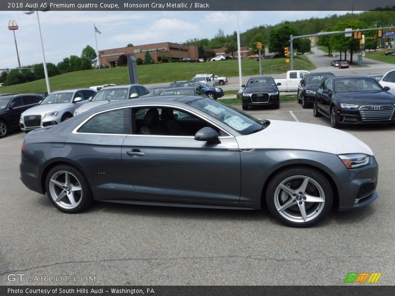 Monsoon Gray Metallic / Black 2018 Audi A5 Premium quattro Coupe