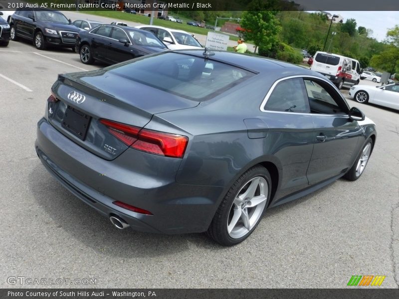 Monsoon Gray Metallic / Black 2018 Audi A5 Premium quattro Coupe