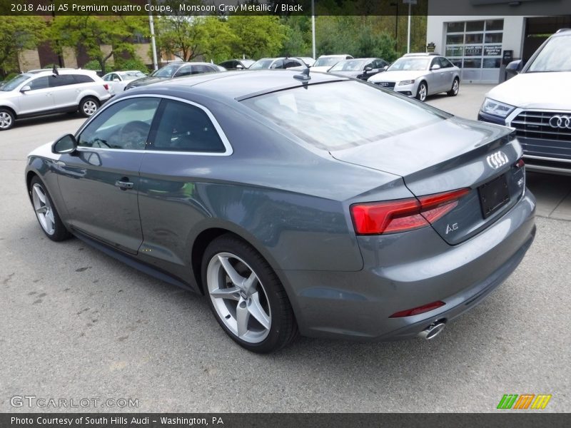 Monsoon Gray Metallic / Black 2018 Audi A5 Premium quattro Coupe