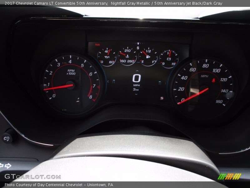 Nightfall Gray Metallic / 50th Anniversary Jet Black/Dark Gray 2017 Chevrolet Camaro LT Convertible 50th Anniversary