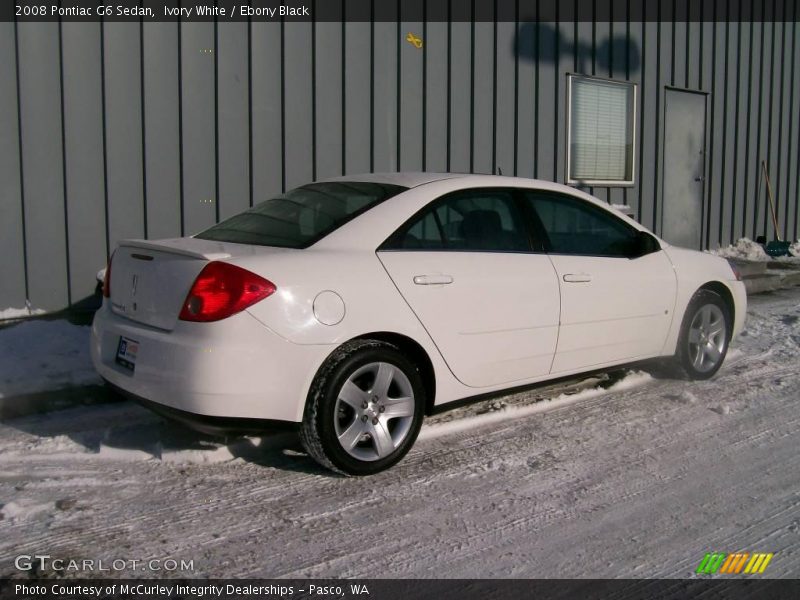 Ivory White / Ebony Black 2008 Pontiac G6 Sedan