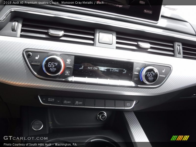 Monsoon Gray Metallic / Black 2018 Audi A5 Premium quattro Coupe
