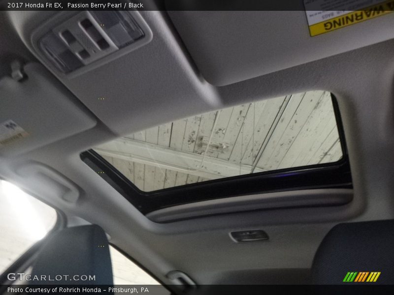 Passion Berry Pearl / Black 2017 Honda Fit EX