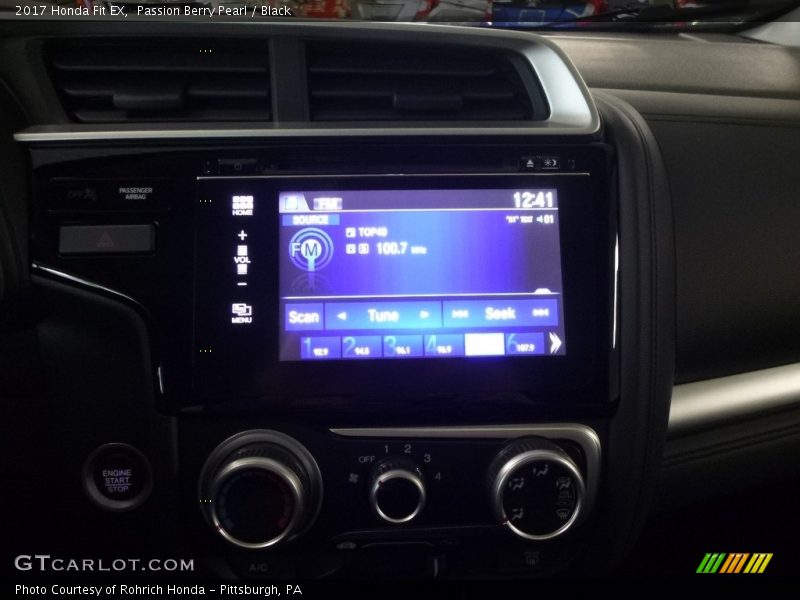 Passion Berry Pearl / Black 2017 Honda Fit EX