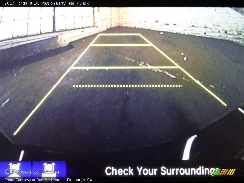 Passion Berry Pearl / Black 2017 Honda Fit EX