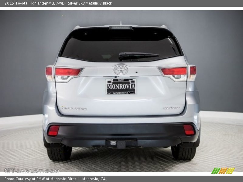 Silver Sky Metallic / Black 2015 Toyota Highlander XLE AWD