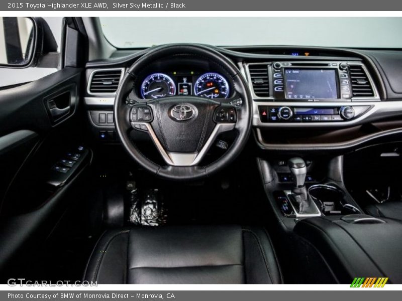 Silver Sky Metallic / Black 2015 Toyota Highlander XLE AWD